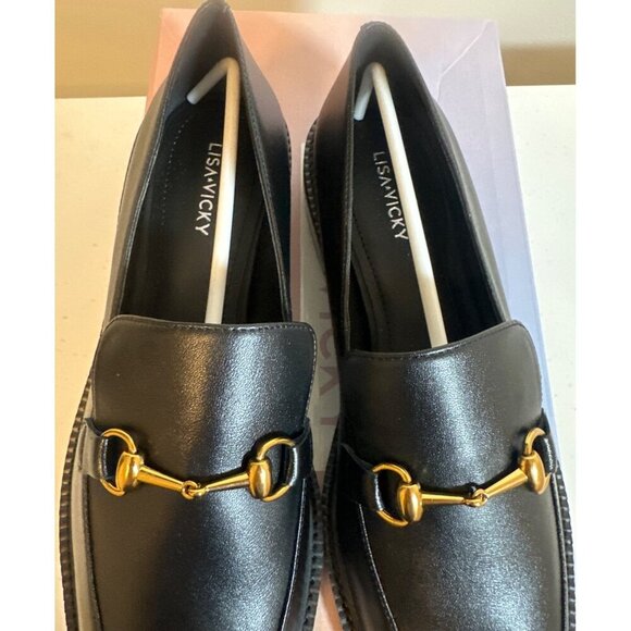 Lisa Vicky Womens Zany Loafers‎ Slip-On Shoes With Gold Accent, 10M - Picture 6 of 10